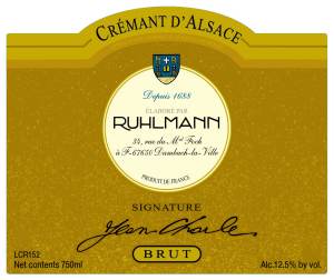 (image for) NV Domaine Ruhlmann Cremant d' Alsace Brut