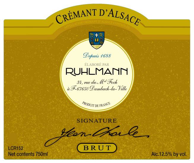 (image for) NV Domaine Ruhlmann Cremant d' Alsace Brut