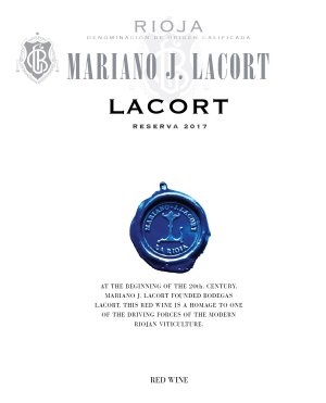 (image for) 2018 Mariano J. Lacort, Rioja Reserva