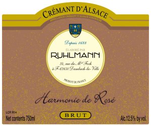 (image for) NV Domaine Ruhlmann Cremant d' Alsace Brut Rose