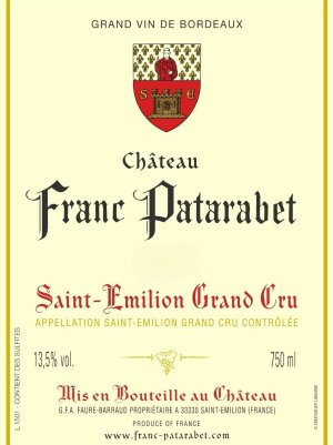 (image for) 2020 Chateau Franc Patarabet, St. Emilion Grand Cru