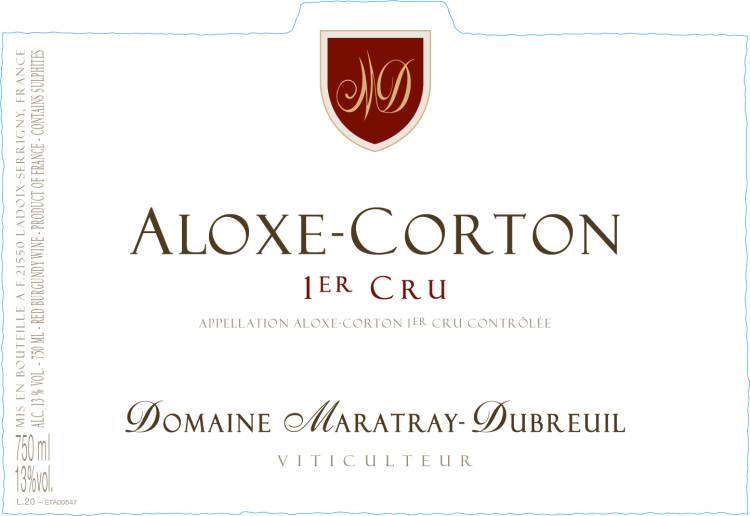 (image for) 2022 Domaine Maratray-Dubreuil, Aloxe Corton 1er Cru Rouge