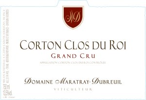 (image for) 2022 Domaine Maratray-Dubreuil, Corton Clos du Roi Grand Cru Rouge