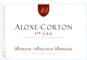 (image for) 2022 Domaine Maratray-Dubreuil, Aloxe Corton 1er Cru Rouge
