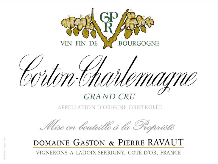 (image for) 2023 Domaine Gaston & Pierre Ravaut, Corton Charlemagne Grand Cru Blanc
