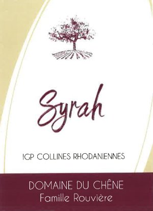2022 Domaine du Chene, Syrah Des Collines Rhodaniennes (image for) 2022 Domaine du Chene, Syrah Des Collines Rhodaniennes
