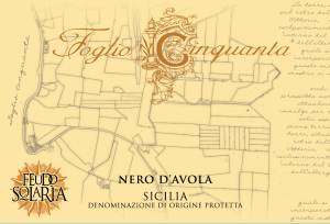 (image for) 2020 Feudo Solaria, Nero D' Avola Foglio Cinquanta Sicilia