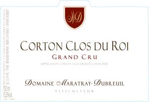 (image for) 2022 Domaine Maratray-Dubreuil, Corton Clos du Roi Grand Cru Rouge