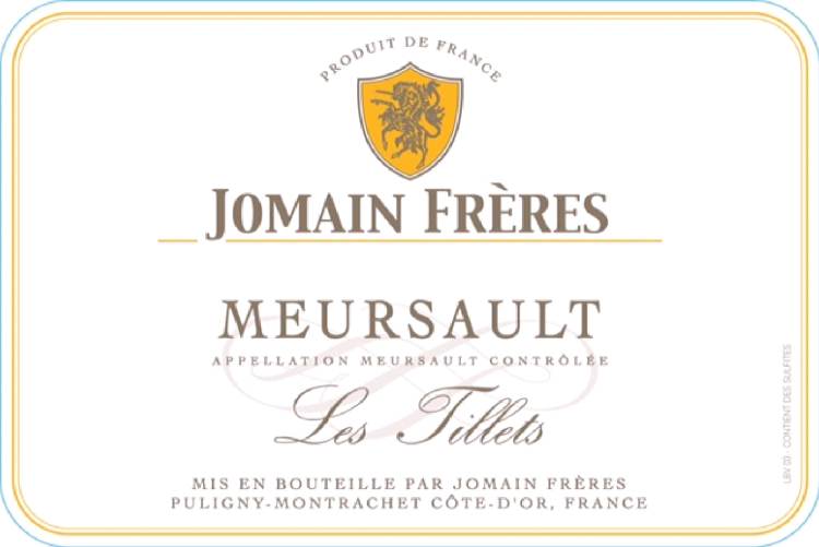 (image for) 2022 Domaine Jomaine, Meursault, Les Tillets