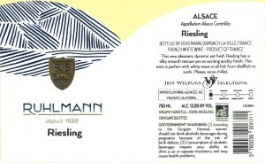 (image for) 2019 Domaine Ruhlmann Riesling, Organic