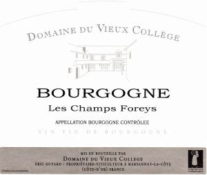 (image for) 2022 Domaine du Vieux College, Bourgogne Rouge Cote d'OR