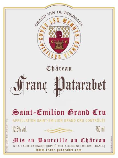 (image for) 2016 Chateau Franc Patarabet, Cuvee Leopold, St. Emilion Grand Cru