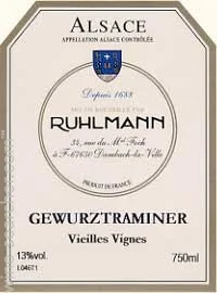 (image for) 2019 Ruhlmann Gewurtztraminer Vieilles Vignes 375ml