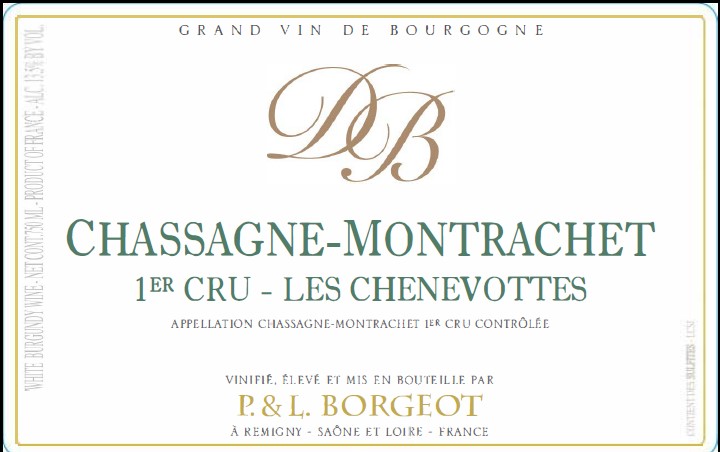(image for) 2023 Domaine Laurent et Pascal Borgeot, Chassagne Montrachet 1er Cru Les Chenevottes